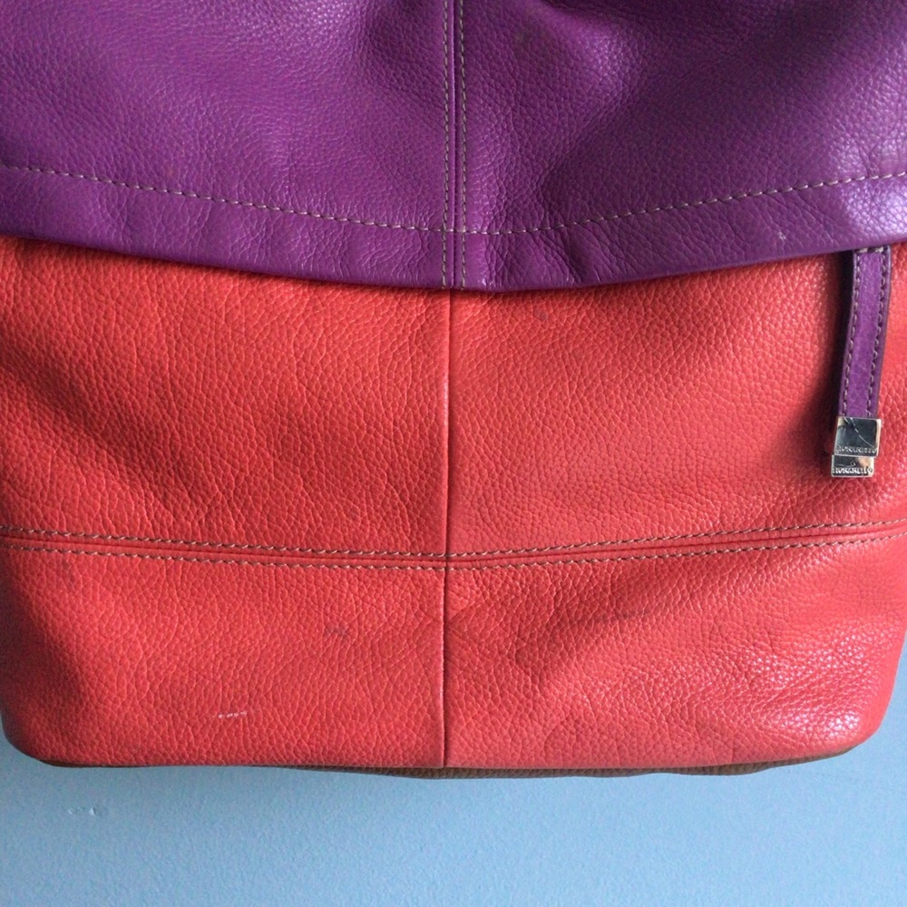 Tignanello hobo/crossbody leather Poppy Iris handbag - Picture 7 of 11